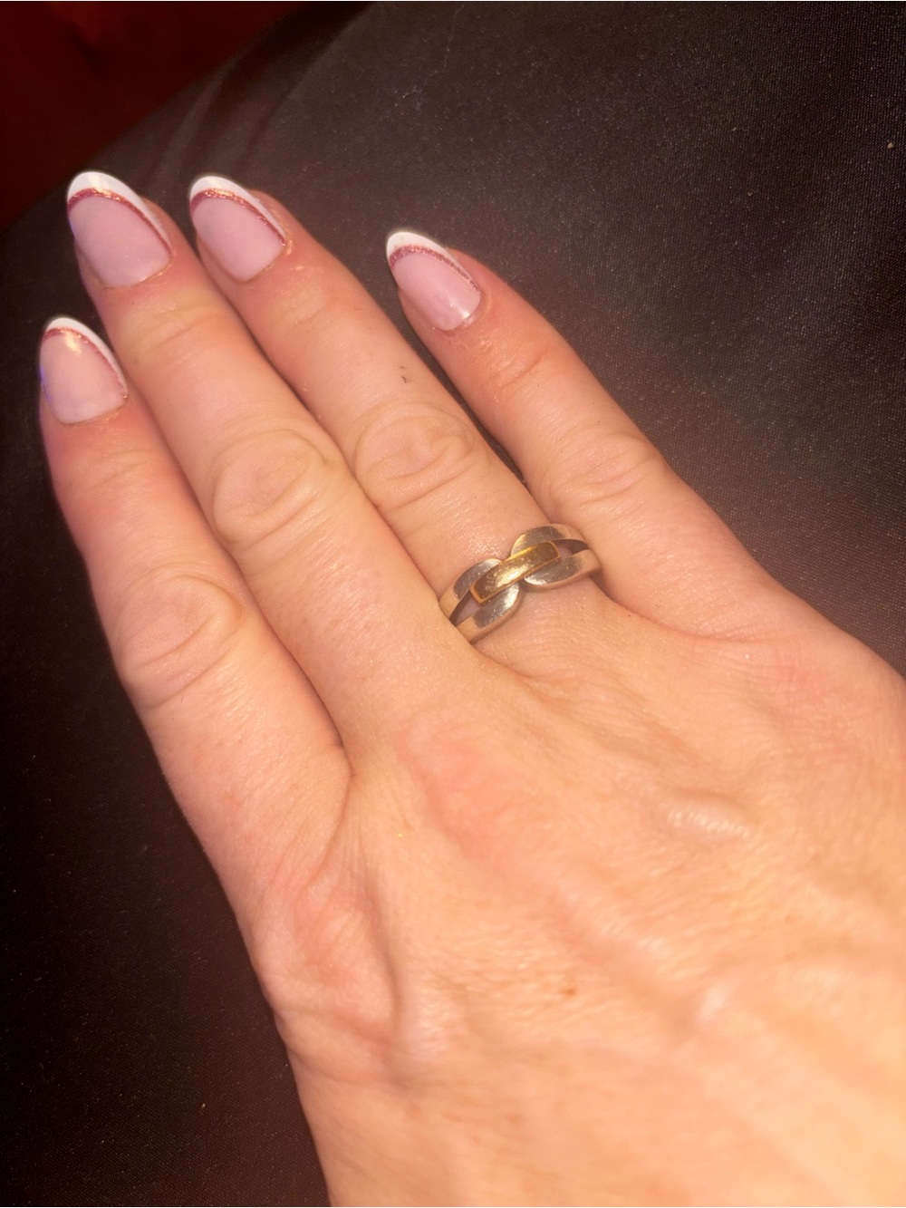 James Avery Two-Tone Silver and Gold Link Ring